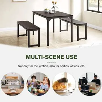 IMUsee 45" Dining Table Set - Compact Dining Solution