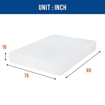 King Mattress 10 inch Gel Memory Foam Mattress Queen Mattresses Medium Firm Mattresses for Cool Slee...