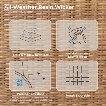 Buy CHITA Wicker Patio Bistro Set - Stylish Outdoor Comfort