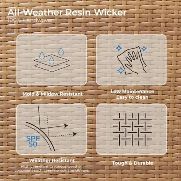 Buy CHITA Wicker Patio Bistro Set - Stylish Outdoor Comfort