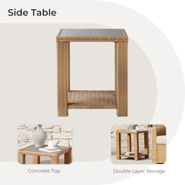 Buy CHITA Wicker Patio Bistro Set - Stylish Outdoor Comfort