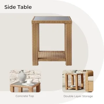 Buy CHITA Wicker Patio Bistro Set - Stylish Outdoor Comfort