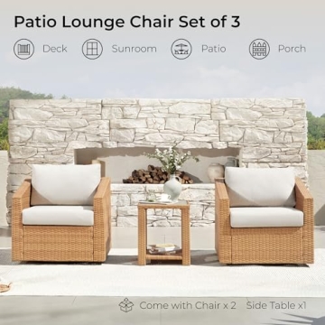 Buy CHITA Wicker Patio Bistro Set - Stylish Outdoor Comfort
