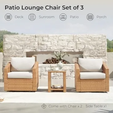 Buy CHITA Wicker Patio Bistro Set - Stylish Outdoor Comfort
