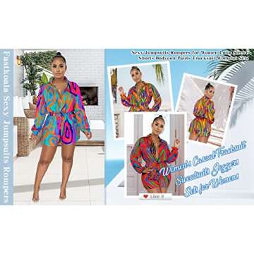 Fastkoala Women's Two Piece Outfits Casual Long Sleeve Shorts Pants Set Sweatsuits Jogging Tracksuit with Pockets Orange3 XXL