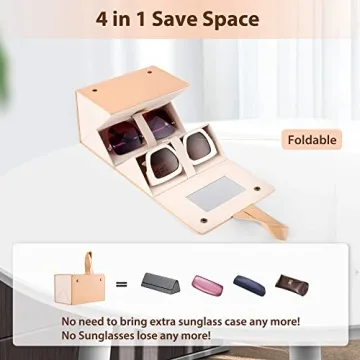 Muf Travel Sunglass Organizer - Stylish 4-Slot Case