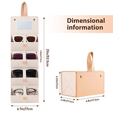 Muf Travel Sunglass Organizer - Stylish 4-Slot Case