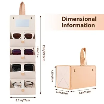 Muf Travel Sunglass Organizer - Stylish 4-Slot Case