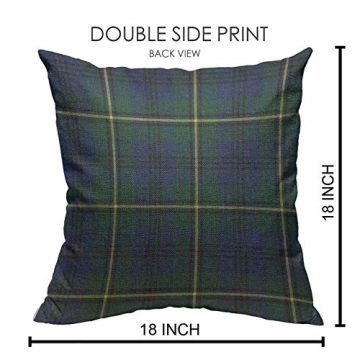 VERSUSWOLF Throw Pillow Covers - Beautiful Cotton Linen Plaid Design