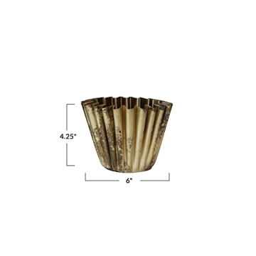 Stunning Creative Co-Op Pleated Metal Vase for Any Space