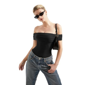 SUUKSESS Women Off the Shoulder Bodysuit - Stylish & Comfortable