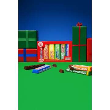 Tony's Chocolonely Chocolate Bar Variety Pack - Milk, Dark, Nougat, Caramel, Hazelnut, Almond & Sea Salt - 6 Individually Packed Bars