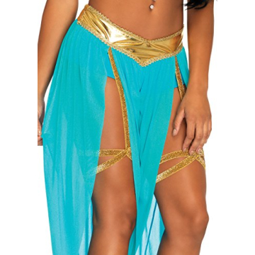 Leg Avenue Oasis Princess Costume Sexy Blue 4-Piece Set