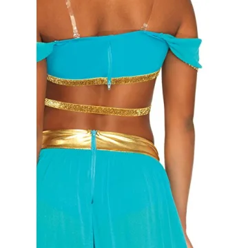 Leg Avenue Oasis Princess Costume Sexy Blue 4-Piece Set