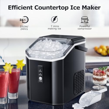 ZAFRO Nugget Ice Maker - Soft Chewable Ice Machine
