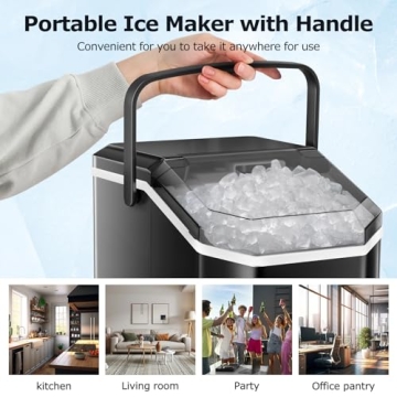 ZAFRO Nugget Ice Maker - Soft Chewable Ice Machine