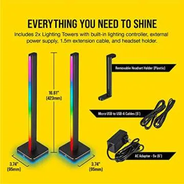 Corsair iCUE LT100 RGB Smart Lighting Kit for immersive gaming
