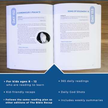 The Bible Recap for Kids: A 365-Day Guide Through the Bible for Young Readers Ages 8-12―A Self-Led Scripture Reading Curriculum for Elementary School, Middle School, & Homeschool Children