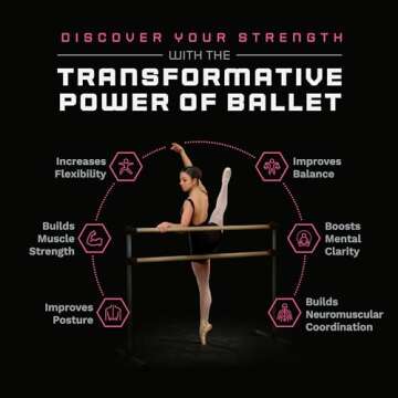 VITA Barre Portable Freestanding Double Ballet Barre, Prodigy, 4 Ft Bars, Satin Silver | Adjustable Height, USA Made, Home or Gym Exercise Equipment for Kids & Adults | Dance, Fitness, Pilates