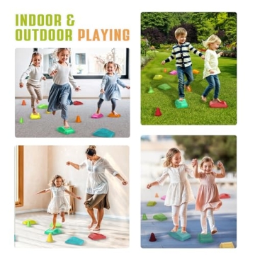 TIGERHU Balance Stepping Stones for Toddlers Outdoor Fun