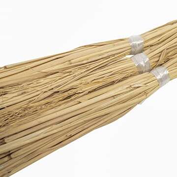 TG,LLC Treasure Gurus Yellow Witch Wizard Straw Broomstick Movie Stage Photo Prop Broom Stick Costum...