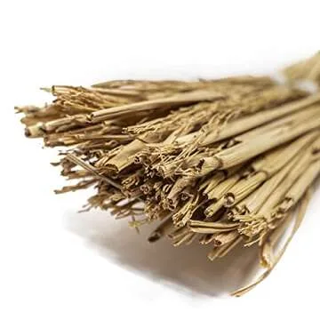 TG,LLC Treasure Gurus Yellow Witch Wizard Straw Broomstick Movie Stage Photo Prop Broom Stick Costume Accessory Halloween Decor, Brown