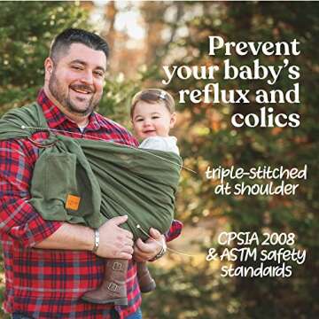 Nalakai Luxury Ring Sling Baby Carrier, Soft Linen Blend Baby Sling, Baby Wrap, Wear Your Little One Close to Your Heart, Comfort, Style