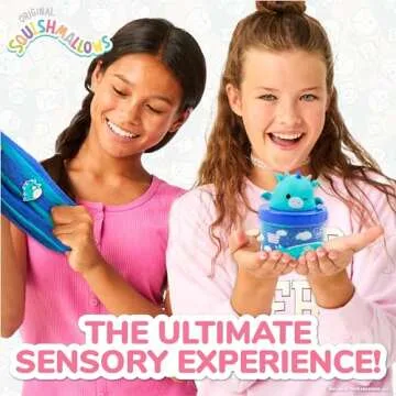 Original Squishmallows Tatiana The Dragon Premium Cloud Slime, 8 oz. Fluffy Slime, Blue Raspberry Scented, 3 Fun Slime Add Ins, Pre-Made Slime for Kids, Great 6 Year Old Toys, Super Soft Sludge Toy