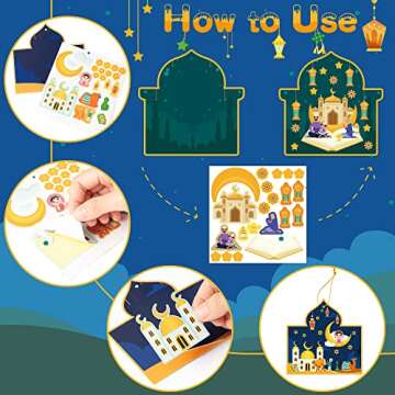 Creative Eid Mubarak Craft Kit for Kids - 49pcs DIY Set