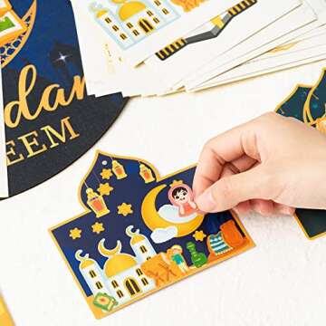 Creative Eid Mubarak Craft Kit for Kids - 49pcs DIY Set