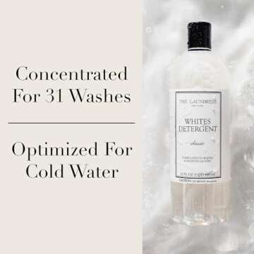 The Laundress Whites Detergent, Concentrated Laundry Detergent Liquid, Whiten & Brighten Clothes, Tough on Stains, Classic Scent, 32 oz.