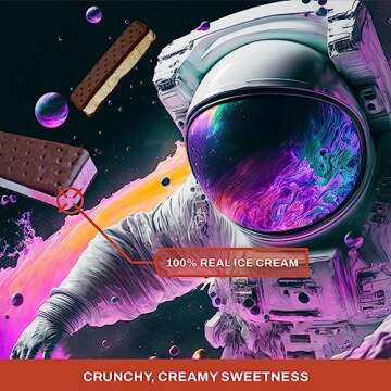 Astronaut Foods Freeze-Dried Ice Cream Sandwich, NASA Space Dessert, Variety Pack with Vanilla and Neapolitan, 6 Count