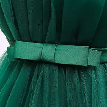 Allcent Backless Flower Girl Dress Little Kids Birthday Prom Pageant Birthday Party Performance Formal Princess Ball Gown Dresses 2T 3T Green 100