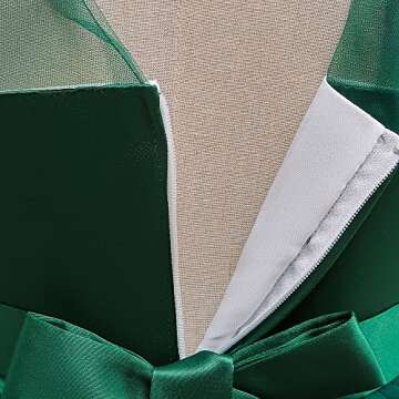 Allcent Backless Flower Girl Dress Little Kids Birthday Prom Pageant Birthday Party Performance Formal Princess Ball Gown Dresses 2T 3T Green 100