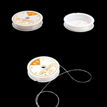 120 Pieces Football Beads Acrylic Sports Beads with Big Hole and 1 Roll Elastic String for Bracelets Necklaces Earrings Hair Ties Keychain Craft Making