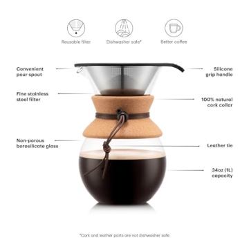 Bodum Pour Over Coffee Maker | Elegant & Practical Design