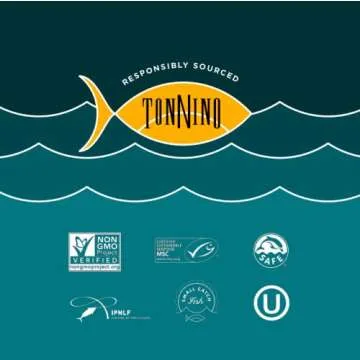 Tonnino Yellowfin Tuna Solid Pack in Spring Water, Gourmet Canned Tuna