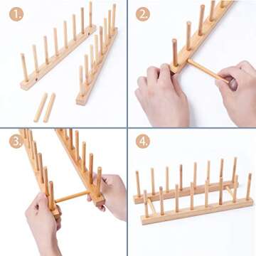 Bamboo Dish Rack - Eco-Friendly Kitchen Organizer