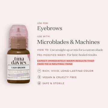 Tina Davies Professional Ash Brown Brow Pigment, 1/2oz