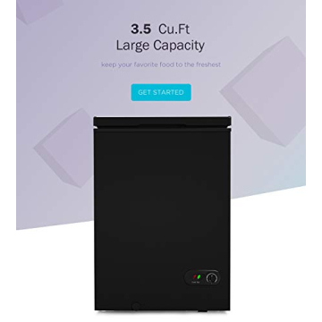 ADT Chest Freezer 3.5 Cu Ft - Perfect for Food Storage