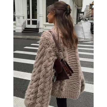 Stylish Women's Oversized Chunky Knit Sweater for All Occasions