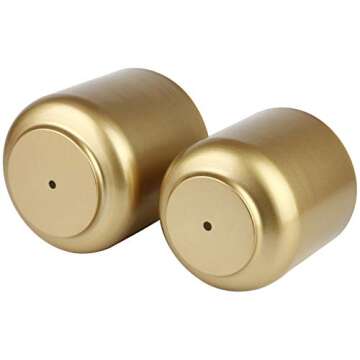 Vixdonos Large Gold Planters Metal Aloe Brass-Tone Plant Pots Indoor Decorative Flower Pots with Drain Holes(8+7.1Inch)