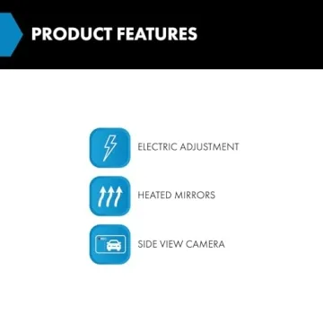 TRQ Heated Side View Camera Mirror for 2014-2017 Honda Odyssey EX & EX-L