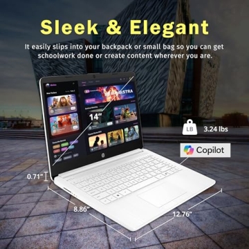HP 14" HD Student Laptop for Incredible Performance