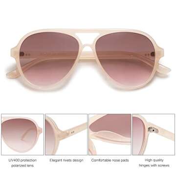 SOJOS Classic Polarized Aviator Sunglasses for Everyone