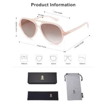 SOJOS Classic Polarized Aviator Sunglasses for Everyone