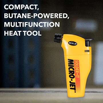 Solder-It Micro-Jet Torch (MJ-300) | Butane Torch Lighter with Safety Lock and CF-30 Butane Refill F...