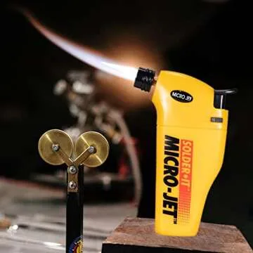 Solder-It Micro-Jet Torch (MJ-300) | Butane Torch Lighter with Safety Lock and CF-30 Butane Refill Fuel Cell | Multi-Use Piezo Electric Lighter, Blow Torch, Soldering Tool, Grill Lighter, and More