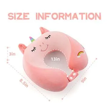 Niuniu Daddy Unicorn Kids Travel Pillow for Cozy Journeys
