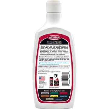 Weiman Stainless Steel Cleaner & Cooktop Heavy Duty Polish - Powerful Appliance Kitchen Cleaning Kit